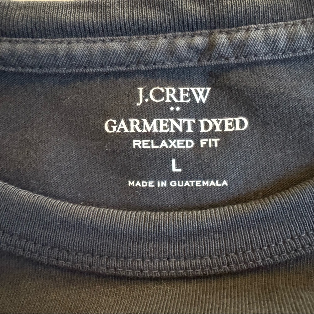 NWT J crew Relaxed Fit jersey long sleeve crewneck Sz L needs wash from retail - Picture 7 of 8